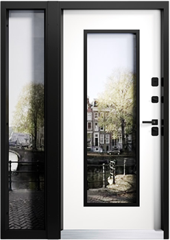 Вермонт. Уличная морозостойкая двустворчатая дверь. С утолщённым полотном - фото 9250