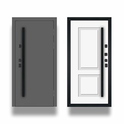 Висконсин. Морозостойкая готовая дверь с Двухцветным коробом - фото 9358